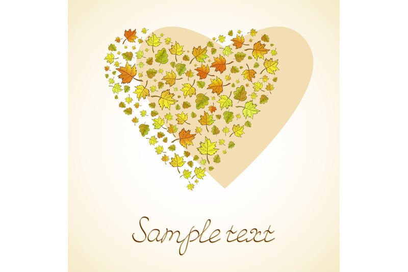 vector-set-of-heart-shape-from-autumn-leaves