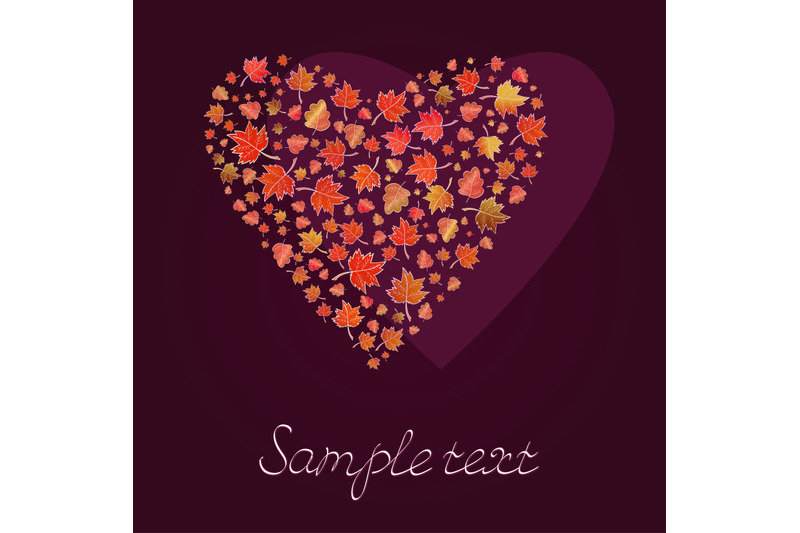 vector-set-of-heart-shape-from-autumn-leaves