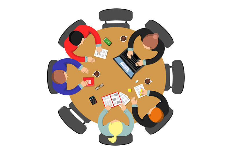 office-meeting-top-view-conference-group-teamwork-discussion-at-round