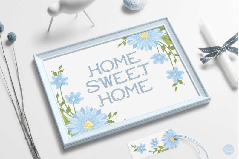 blue-flower-baby-shower-cute-drawings-plus-invitation-templates