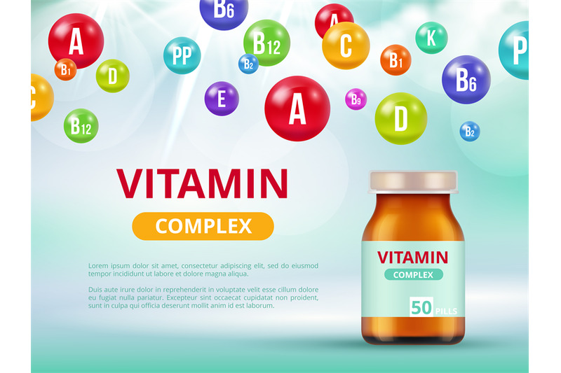 vitamins-poster-medical-bottles-with-multivitamins-mineral-colored-pi