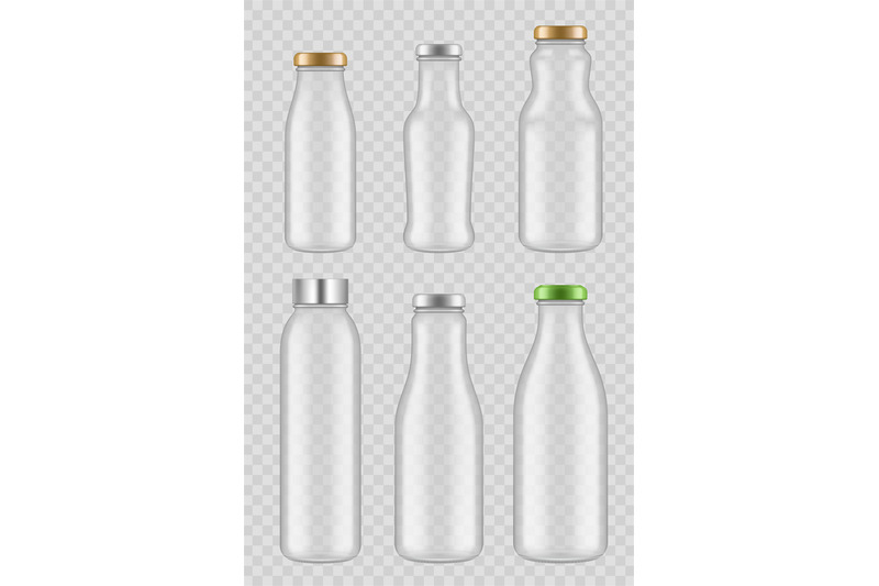 transparent-glass-bottles-packages-for-juice-milk-vector-mockup-isola