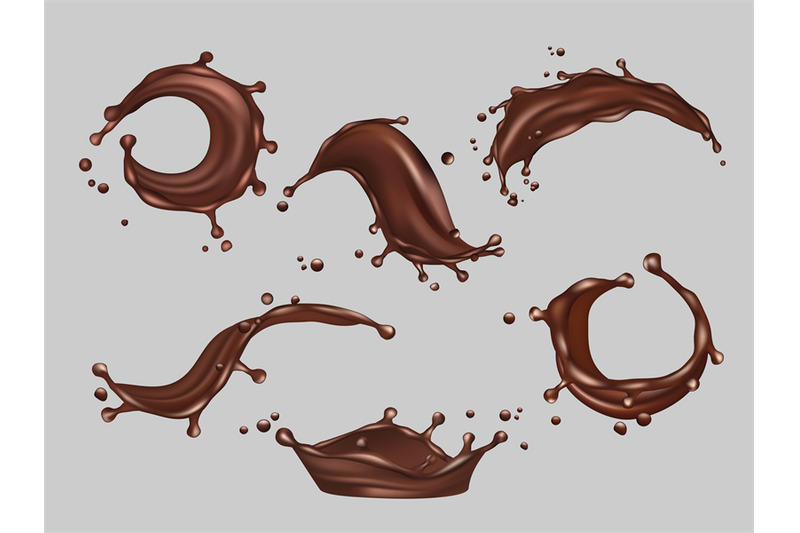 chocolate-splashes-liquid-cacao-food-hot-drink-vector-realistic-templ