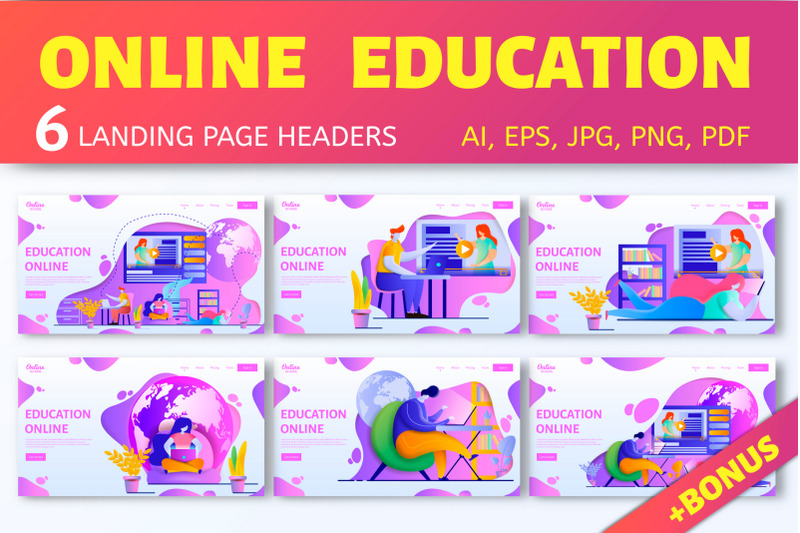 education-online-landing-headers