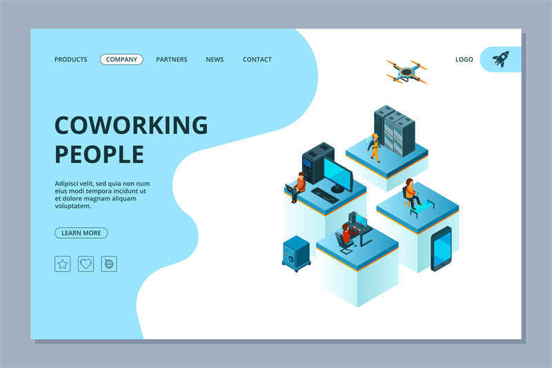 coworking-landing-web-page-design-template-business-people-team-build