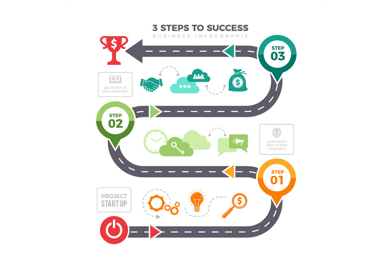 successful-steps-infographic-business-graphs-pyramid-levels-achieveme