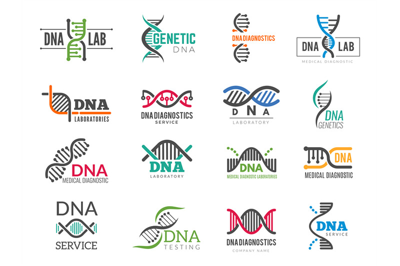 dna-logotype-business-identity-with-science-biotech-symbols-pharmaceu