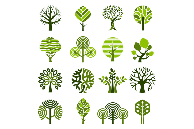 tree-badges-abstract-graphic-nature-eco-pictures-simple-growth-plants