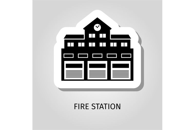 fire-station-black-building-sticker