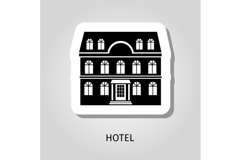 hotel-black-building-sticker