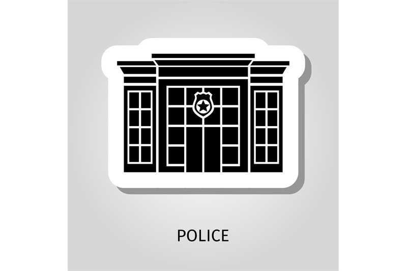 police-building-black-sticker