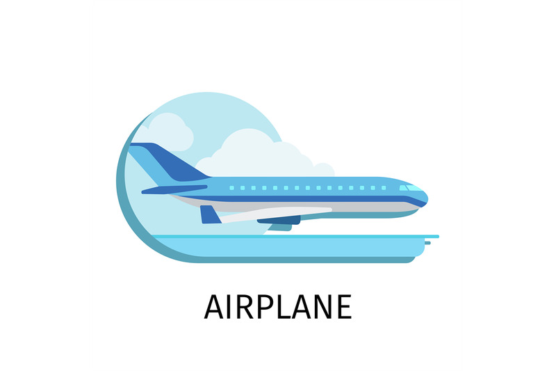 airplane-in-flat-style