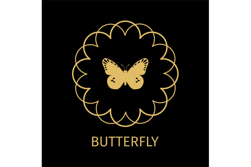 butterfly-in-calligraphy-framework-label