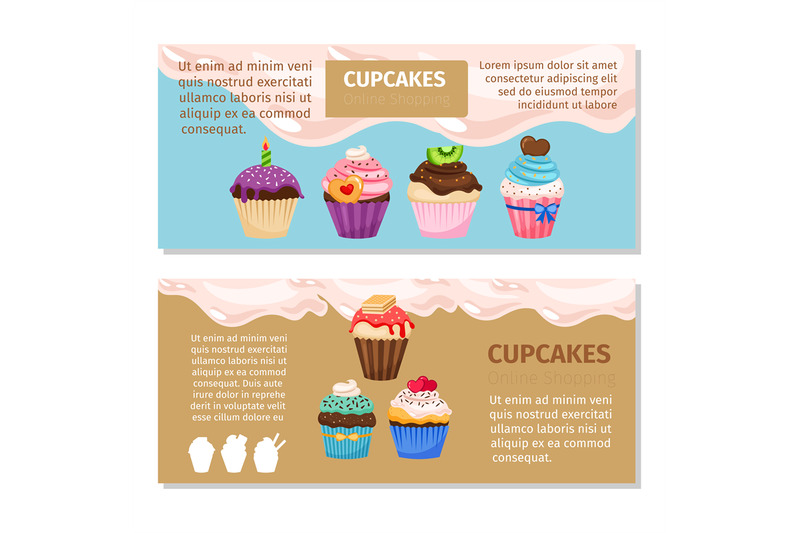 online-shopping-muffin-flyers-design