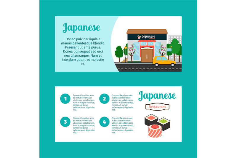 japanese-food-shop-horizontal-flyers