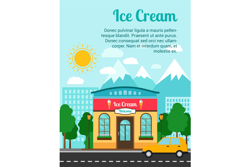 ice-cream-banner-with-shop-building