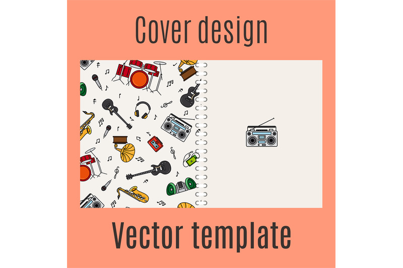 cover-design-with-music-instrument-pattern