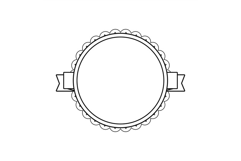 black-circle-label-with-lacy-border