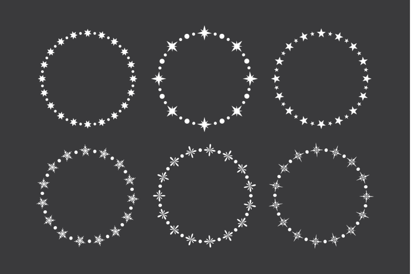 star-and-snowflake-frame-clip-art