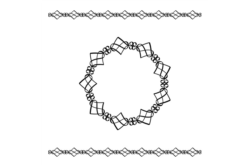 black-geometrcal-border-and-circle-frame