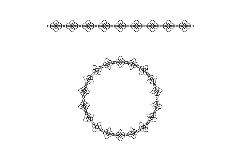 border-with-rhombus-and-circle-frame