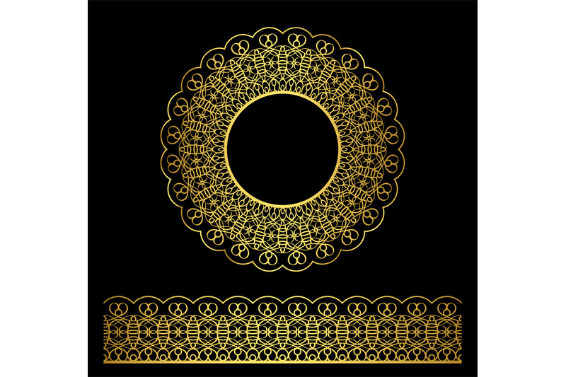 golden-lacy-border-and-circle-frame
