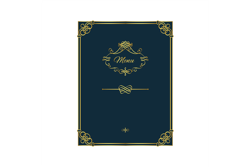 vintage-golden-menu-template-on-blue