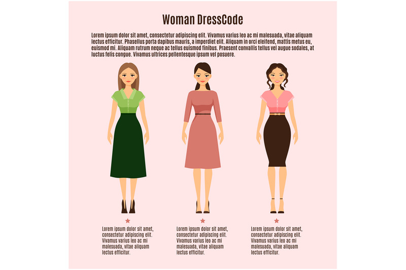 woman-dress-code-infographic-on-pink