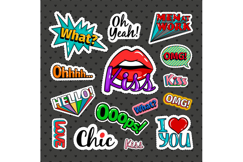 quirky-quotes-stickers-set