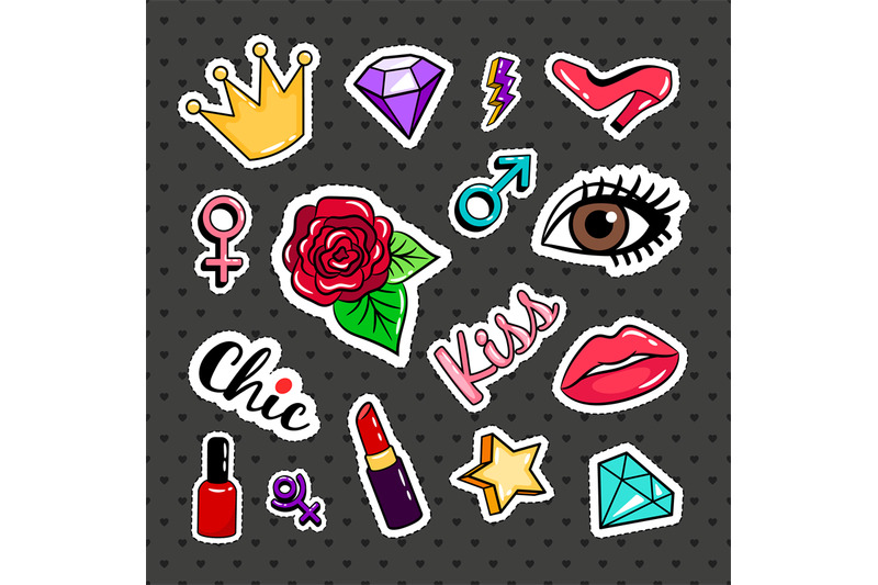 fashion-colorful-stickers-collection