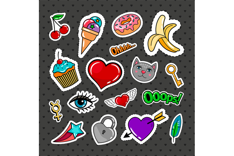 sweet-quirky-badges-set