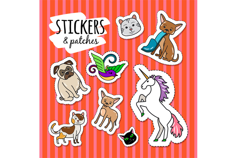 different-animals-stickers-patches