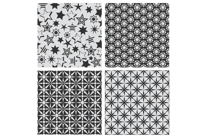 star-abstract-seamless-pattern-texture-set