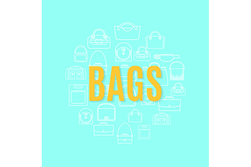 bags-line-icons-in-circle-shape