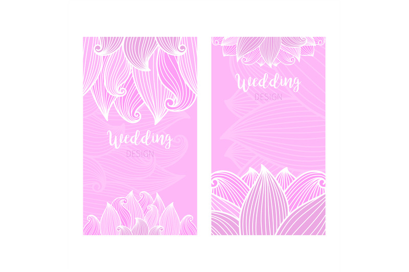 wedding-vertical-pink-flyers-with-waves