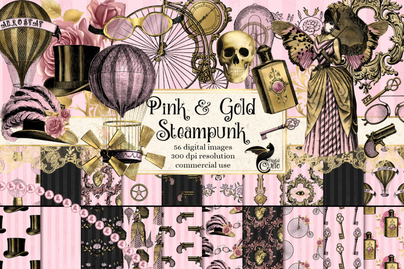 pink-and-gold-steampunk-graphics