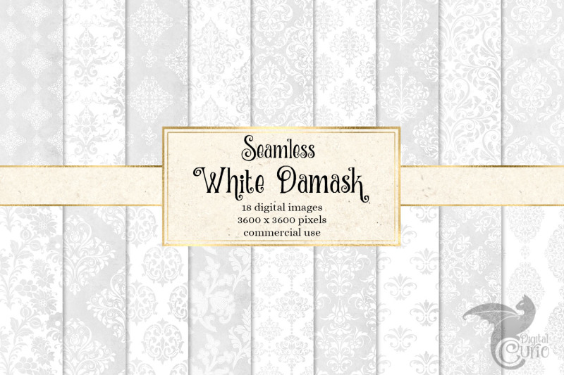 white-damask-digital-paper