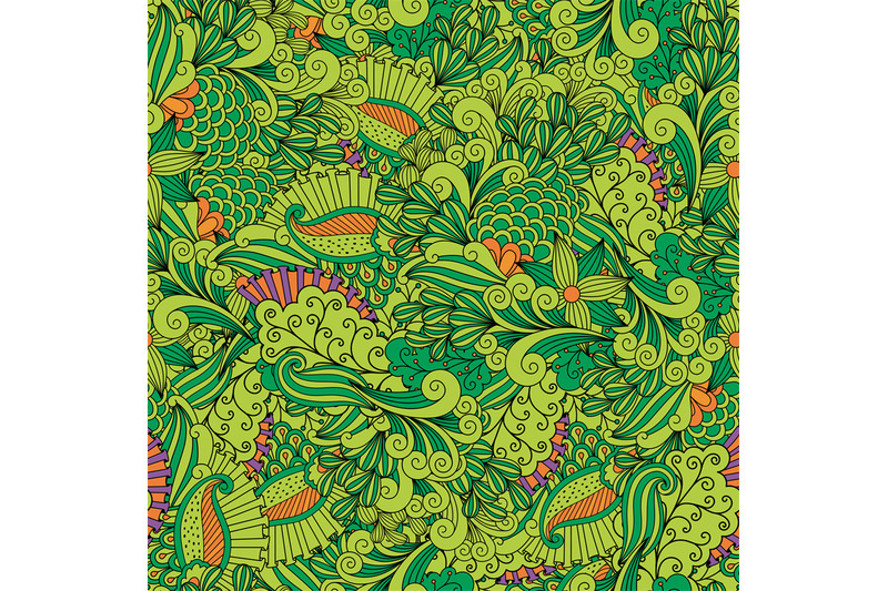 green-zen-leaves-ornamental-pattern