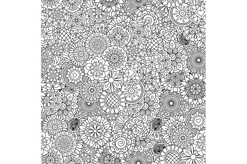 outline-ormanental-flowers-pattern