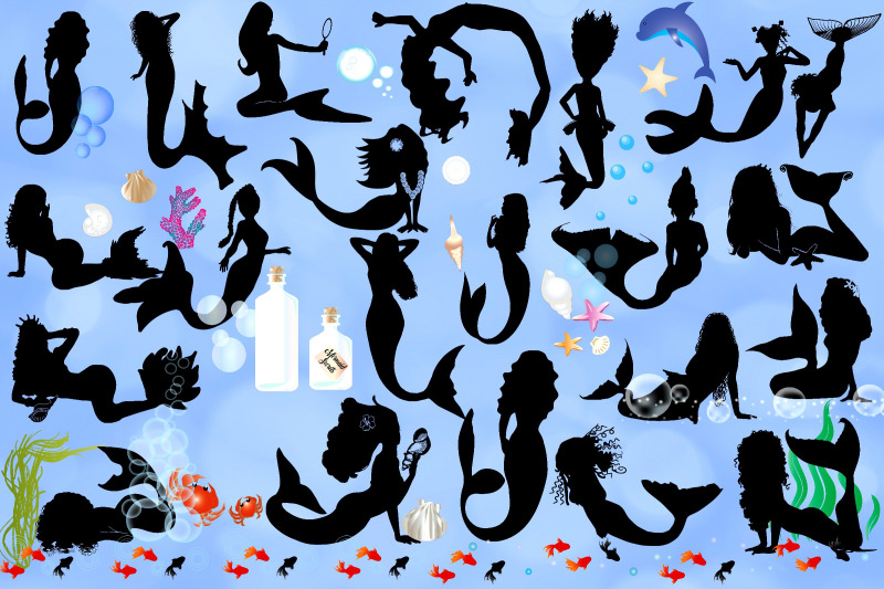 mermaid-silhouettes-and-sea-life-ai-eps-png