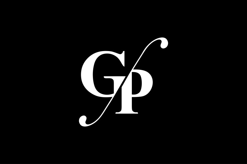 GP Monogram Logo Design By Vectorseller | TheHungryJPEG.com