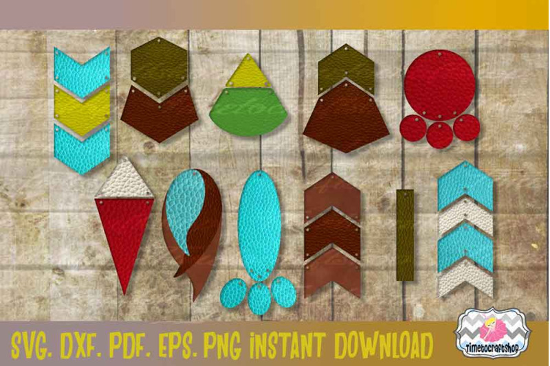 svg-dxf-pdf-png-and-eps-geo-earring-template-bundle-cutting-files