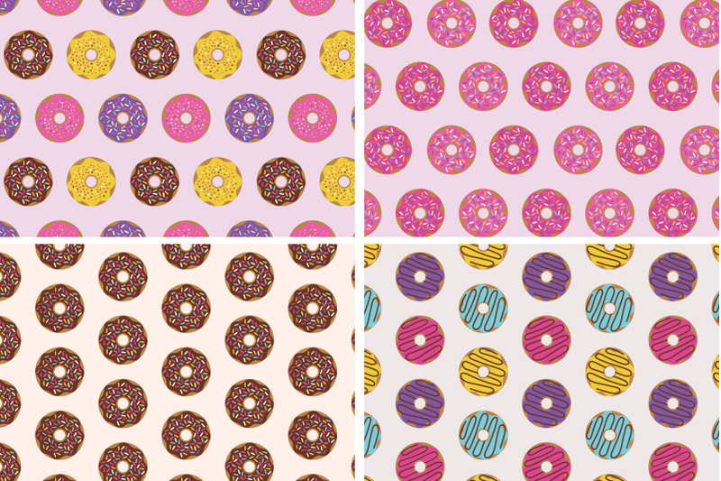 donuts-seamless-patterns
