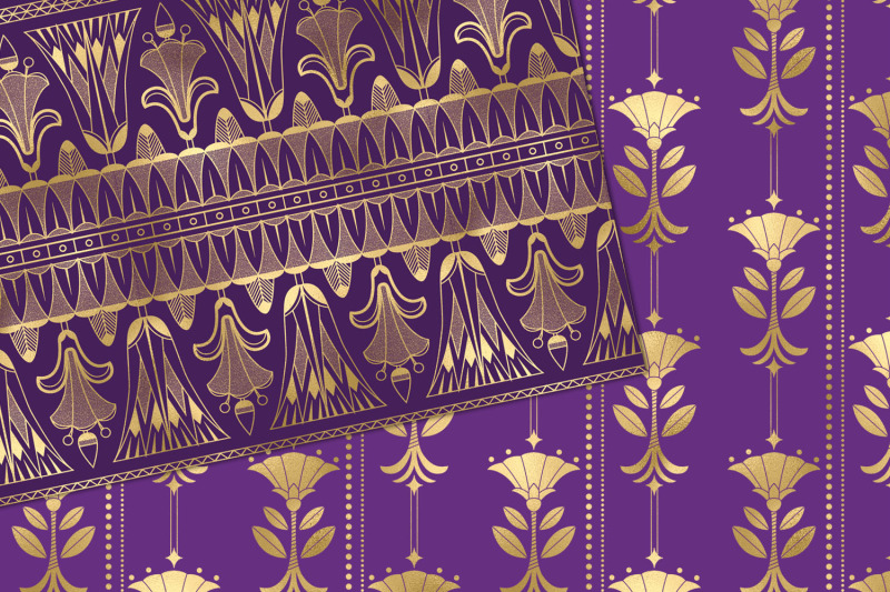 purple-and-gold-art-deco-digital-paper