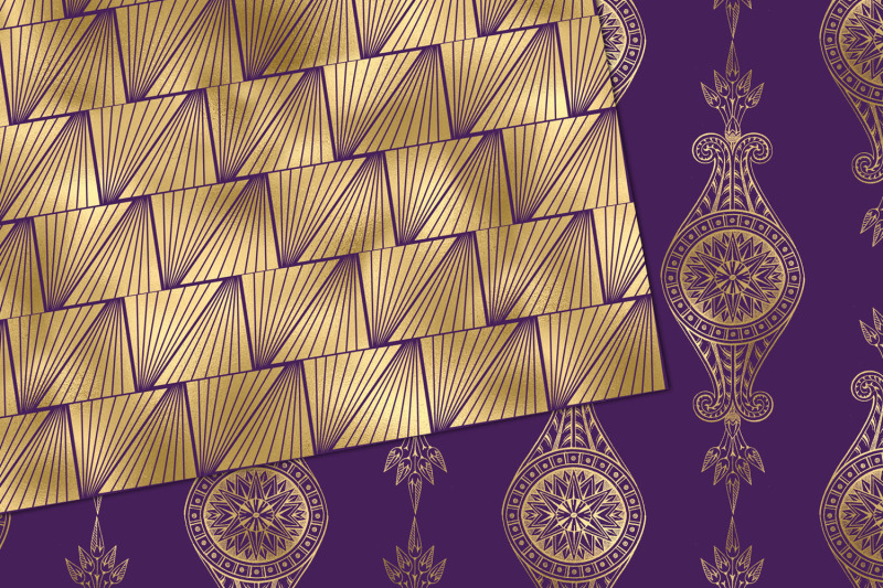 purple-and-gold-art-deco-digital-paper