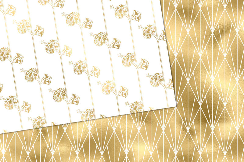 white-and-gold-art-deco-digital-paper