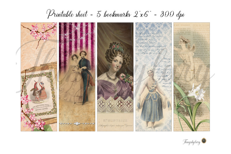 15-vintage-ballerina-dancing-ephemera-bookmarks-printable