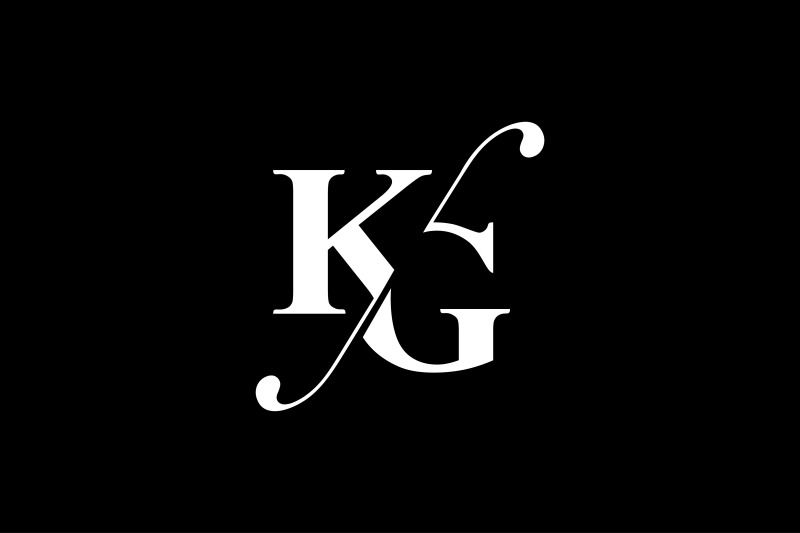 KG Monogram Logo Design By Vectorseller | TheHungryJPEG.com