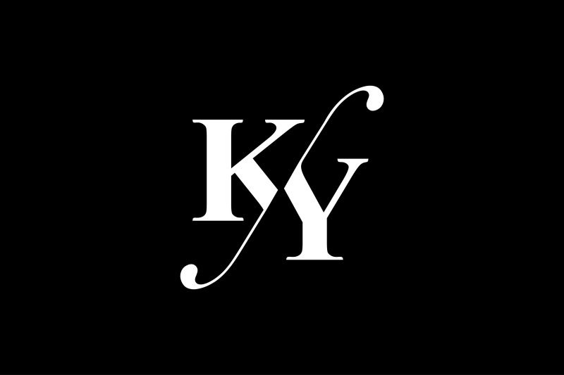 Ky Monogram Logo Design By Vectorseller