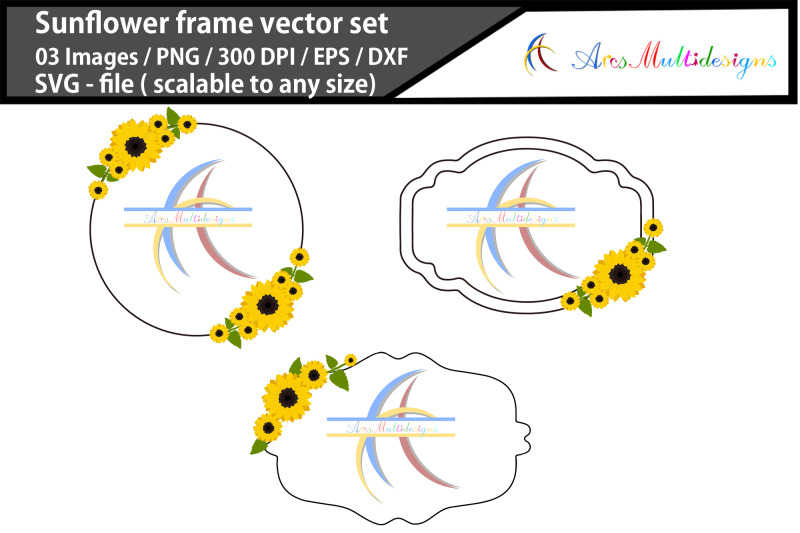 sunflower-frames-svg